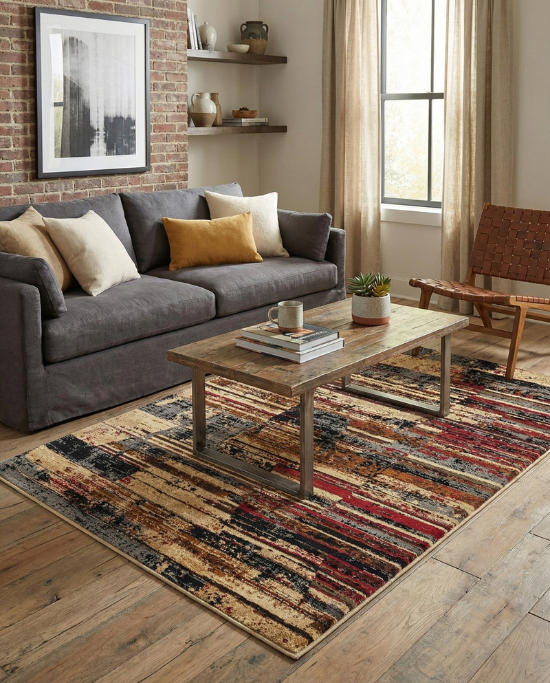 Neptune Elegance Collection Area Rug - Triton Rectangle Multi  lifestyle 13