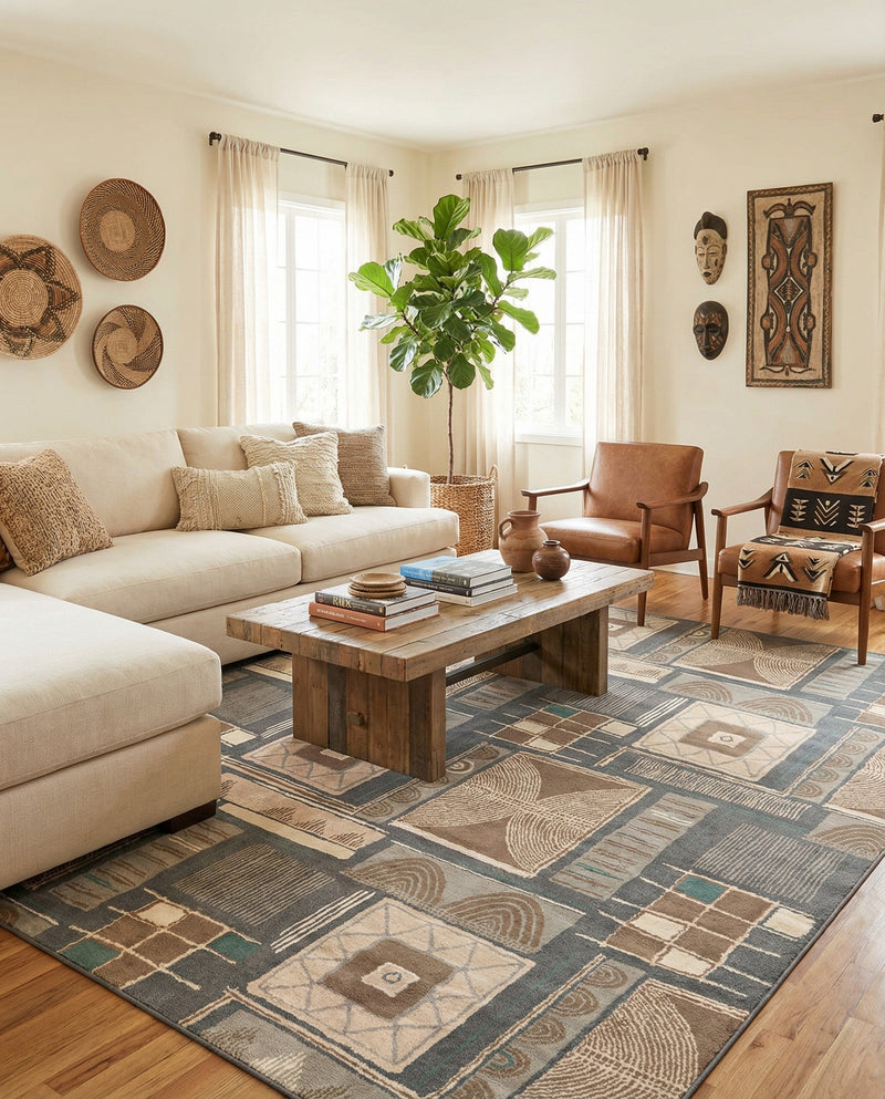 Savannah Sojourn Collection Area Rug -  Tsavo Rectangle Multi  lifestyle 18