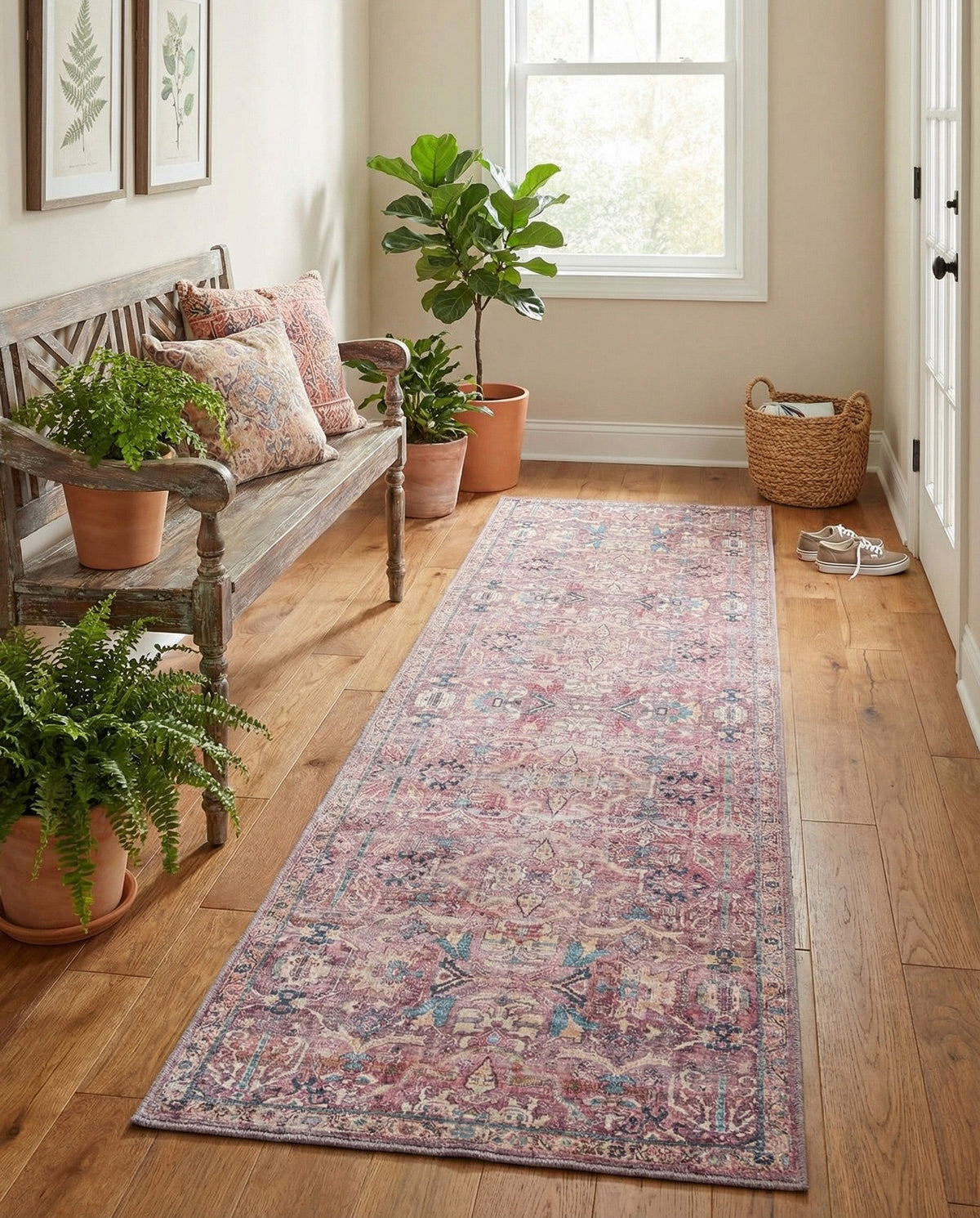 Vintage Memories Collection Area Rug -  Memories Runner Pink  lifestyle 93