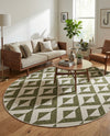 Urban Oasis Rugs Collection Area Rug -  Highrise (Green) Oval Green  lifestyle 47