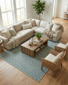 Urban Oasis Rugs Collection Area Rug -  Rooftop (Teal) Rectangle Teal  lifestyle 22