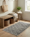 Geo Garden Lattice Collection Area Rug -  Casablanca Rectangle Charcoal Ivory  lifestyle 18