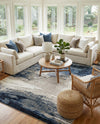 Copenhagen Edge Collection Area Rug - Nyhavn Rectangle Blue  lifestyle 22