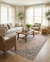 Patio Heritage Collection Area Rug -  Charleston (Beige) Rectangle Beige  lifestyle 5