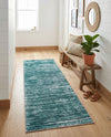 Sahara Essence Collection Area Rug - Oasis (Teal) Runner Teal  lifestyle 56