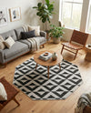 Urban Oasis Rugs Collection Area Rug -  Highrise (Charcoal Gray) Octagon Charcoal Gray  lifestyle 47