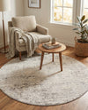 Aegean Elegance Collection Area Rug -  Paros Round Gray  lifestyle 37