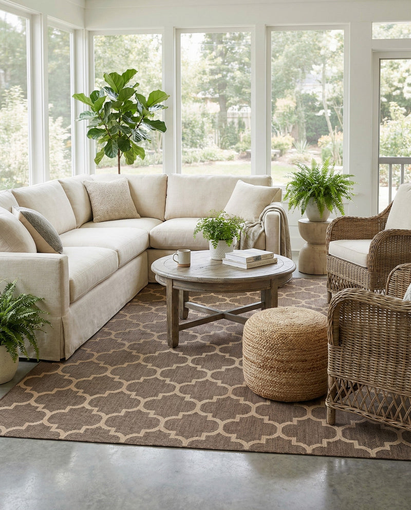 Sahara Sands Collection Area Rug -  Dahshur Rectangle Brown  lifestyle 19