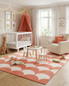 Wonder Tykes Collection Area Rug - Sparklewood Rectangle Soft Coral Pink  lifestyle 42