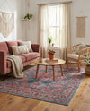 Zahara Oasis Collection Area Rug -  Fez Rectangle Blue  lifestyle 19