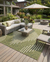 Urban Terrace Collection Area Rug -  Chelsea (Green) Square Green  lifestyle 74