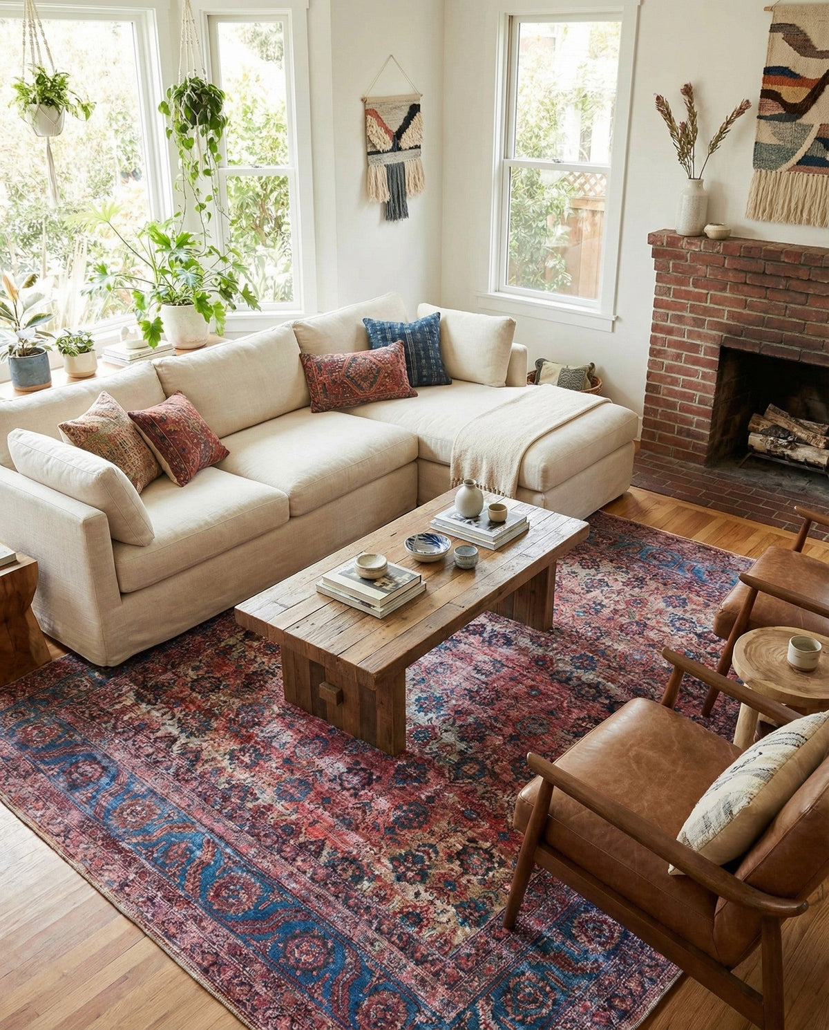 Zahara Oasis Collection Area Rug -  Meknes Square Antique Pink  lifestyle 99