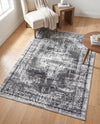 Geneva Terrace Collection Area Rug -  Vevey Rectangle Gray  lifestyle 35