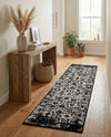 Cascade Range Collection Area Rug -  Shasta (Black and White) Runner Black and White  lifestyle 74