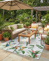 Seaside Blooms Collection Area Rug -  Tropic Rectangle Multi  lifestyle 7