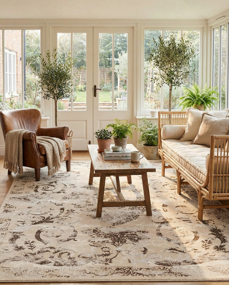 Bloomsbury Elegance Collection Area Rug - Mayfair Rectangle Beige  lifestyle 70