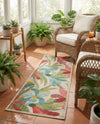 Outdoor Marrakesh Collection Area Rug -  Midelt Runner Multi  lifestyle 69