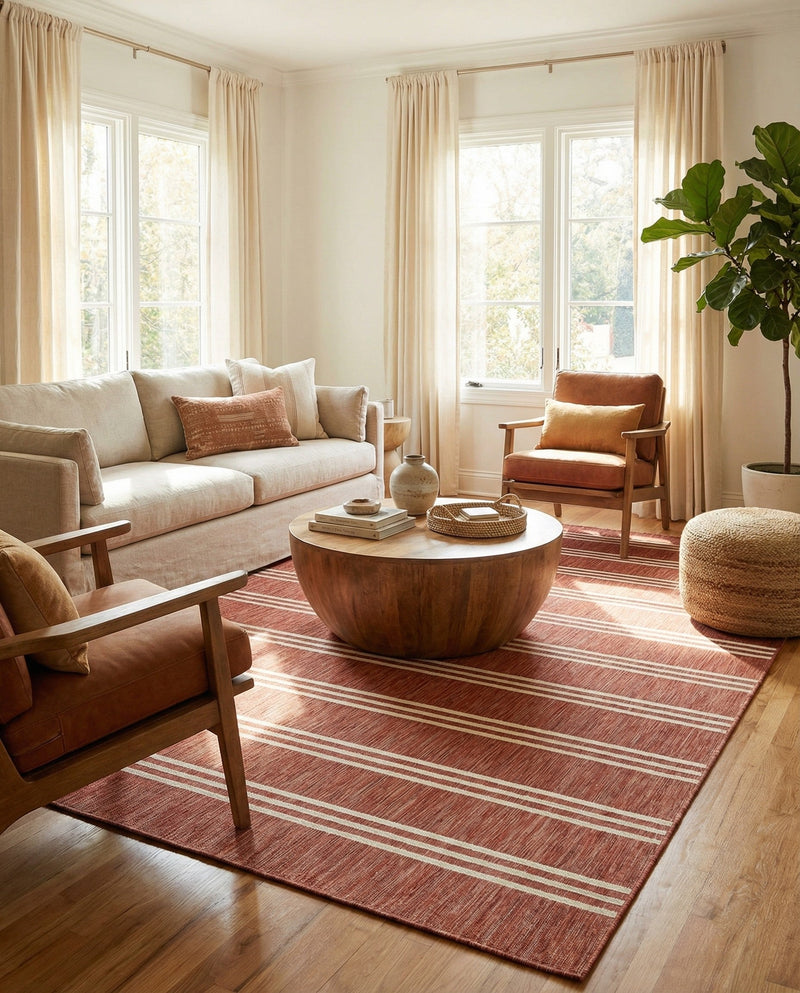 Urban Oasis Rugs Collection Area Rug -  District (Rust Red) Rectangle Rust Red  lifestyle 5