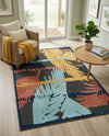 Caribbean Terrace Collection Area Rug - Antigua Rectangle Charcoal  lifestyle 31