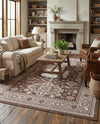 Tribal Terrace Treasures Collection Area Rug -  Incan Isle (Brown) Rectangle Brown  lifestyle 28