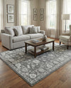 Charleston Elegance Collection Area Rug -  Seaport (Gray) Rectangle Gray  lifestyle 26
