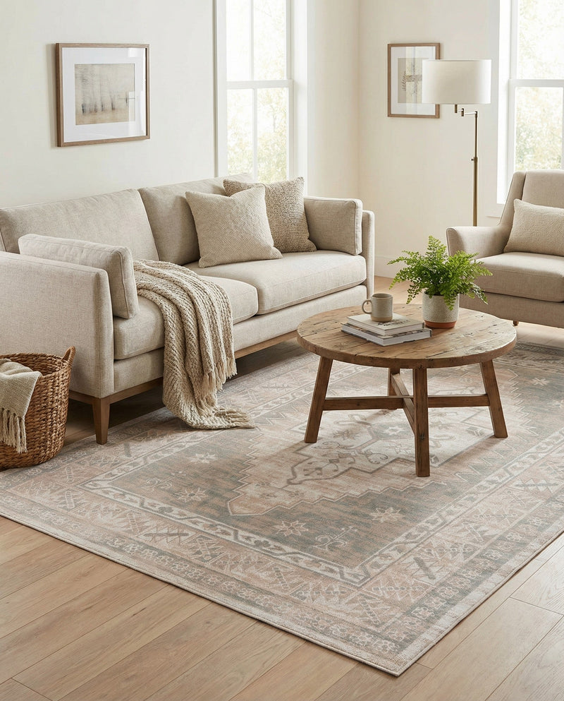 Savannah Series Collection Area Rug -  Augusta (Mink) Rectangle Mink  lifestyle 28