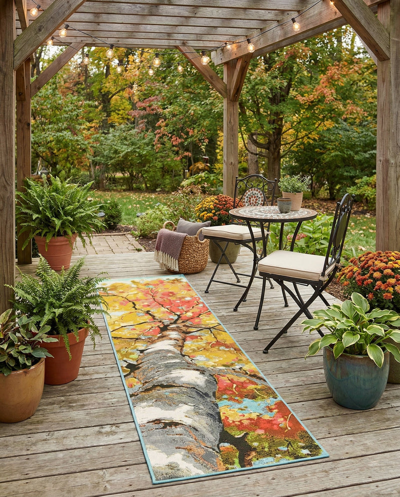 Seaside Blooms Collection Area Rug - Eden Runner Multi  lifestyle 49