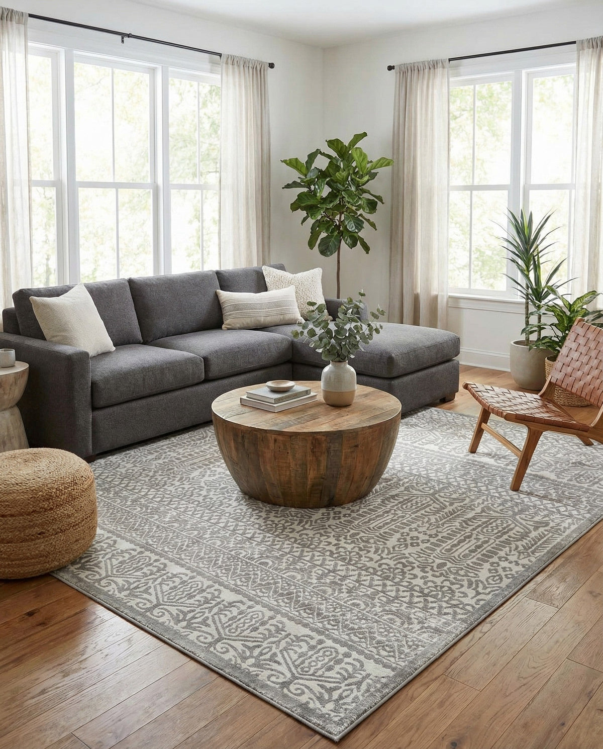 Metro Heights Collection Area Rug -  Chelsea Square Gray  lifestyle 137