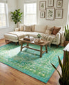Baroque Era Collection Area Rug - Versailles (Spring Green) Square Spring Green  lifestyle 49