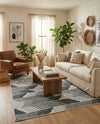 Urban Terrace Collection Area Rug -  Bronx Rectangle Black and White  lifestyle 20
