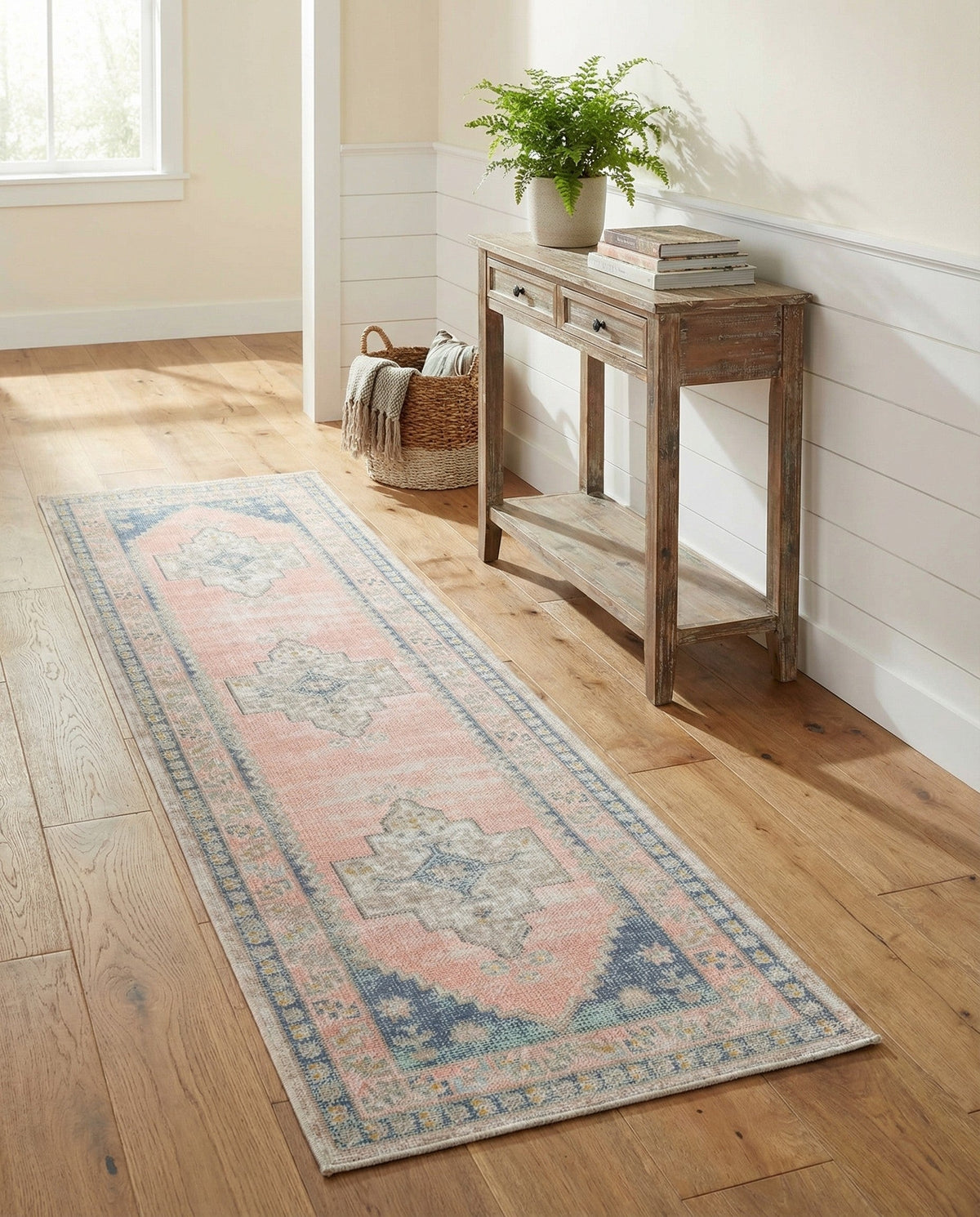Savannah Series Collection Area Rug -  Augusta (French Blue) Runner French Blue  lifestyle 82