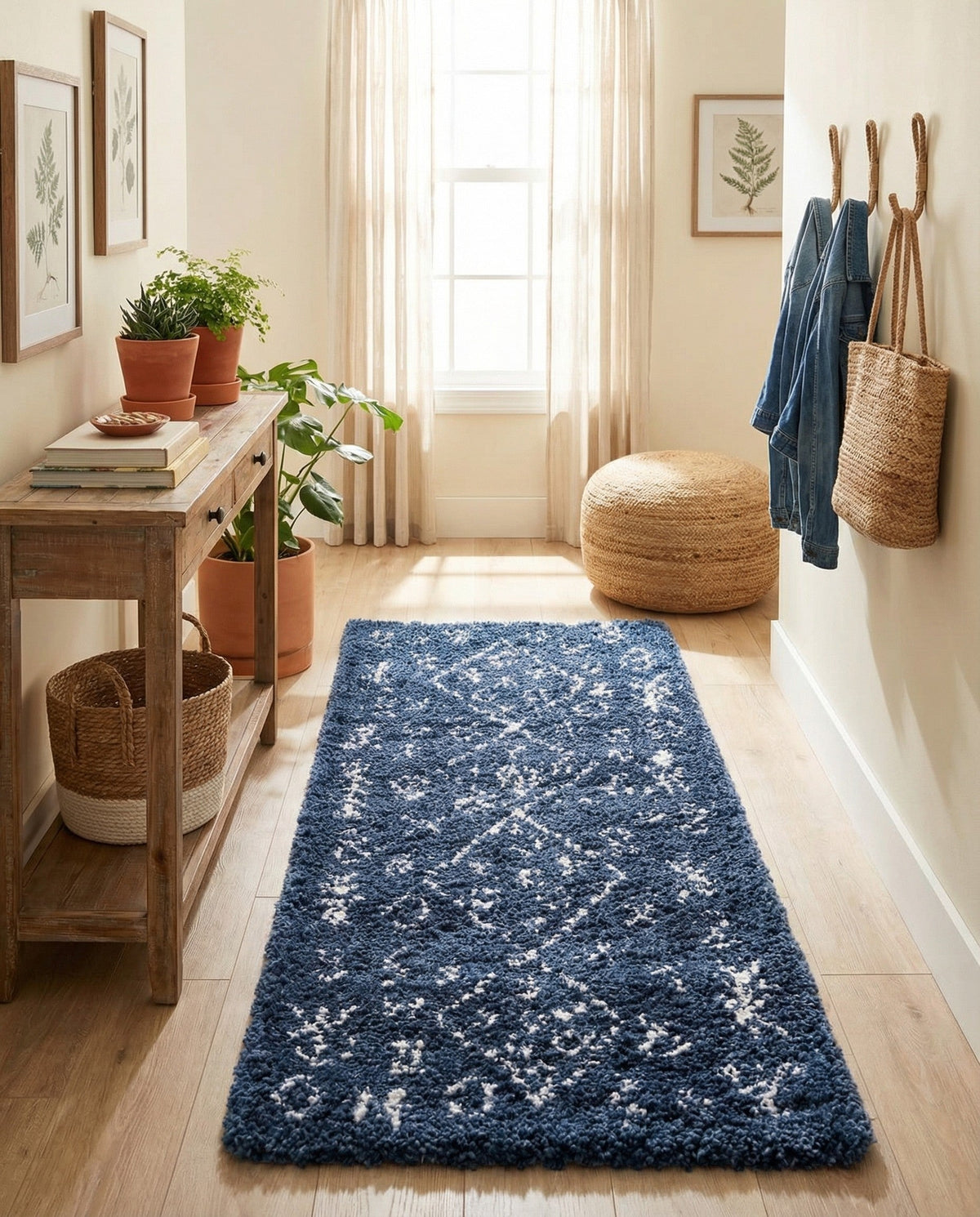 Casablanca Comfort Collection Area Rug - Sahara Runner Navy Blue  lifestyle 76