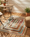 Outdoor Marrakesh Collection Area Rug -  Ouarzazate Rectangle Multi Beige  lifestyle 18