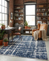 Metro Heights Collection Area Rug -  Flatiron Rectangle Navy Blue  lifestyle 25