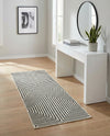 Urban Terrace Collection Area Rug -  Astoria (White and Black) Runner White and Black  lifestyle 46