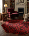 Samarkand Elegance Collection Area Rug -  Zarafshan Octagon Red  lifestyle 69