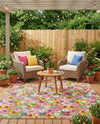 Seaside Blooms Collection Area Rug -  Marseilles Rectangle Multi  lifestyle 28