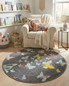 Wonder Tykes Collection Area Rug -  Carnival Round Charcoal Gray  lifestyle 29