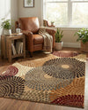 Bistro Lounge Collection Area Rug -  Cappuccino Rectangle Beige  lifestyle 28