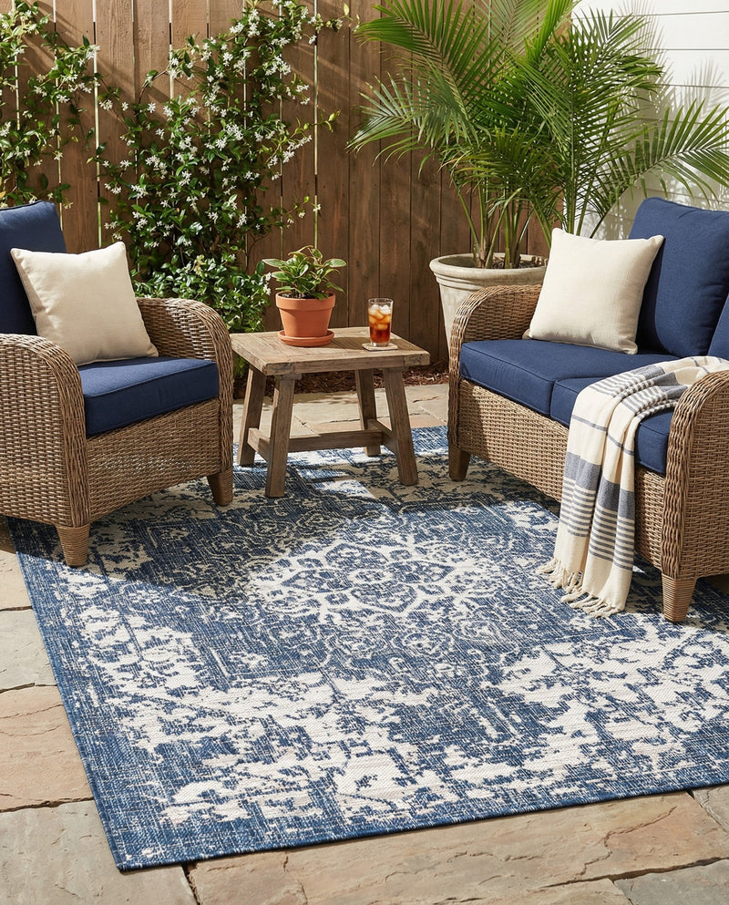 Urban Oasis Rugs Collection Area Rug -  Penthouse (Blue) Rectangle Blue  lifestyle 8