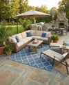 Savannah Pergola Collection Area Rug - Arbor (Navy Blue) Rectangle Navy Blue  lifestyle 36