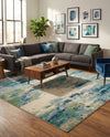 Chromatic Oasis Collection Area Rug -  Serene Rectangle Light Blue  lifestyle 18