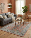 Mykonos Manor Collection Area Rug -  Paros Rectangle Salmon Pink  lifestyle 34