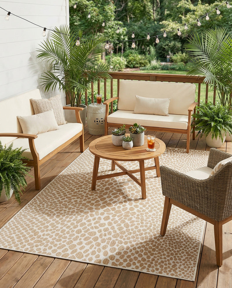 Urban Oasis Rugs Collection Area Rug -  Terrace (Dark Beige) Rectangle Dark Beige  lifestyle 15