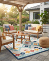 Caribbean Terrace Collection Area Rug -  Tobago Rectangle Ivory  lifestyle 37