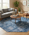 Sahara Essence Collection Area Rug - Oasis (Blue) Octagon Blue  lifestyle 41