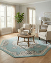 Beverly Grove Collection Area Rug - Melrose (Aqua) Octagon Aqua  lifestyle 75