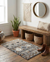 Desert Modern Eco Rug Series Collection Area Rug -  Sonora Rectangle Khaki Gray  lifestyle 14