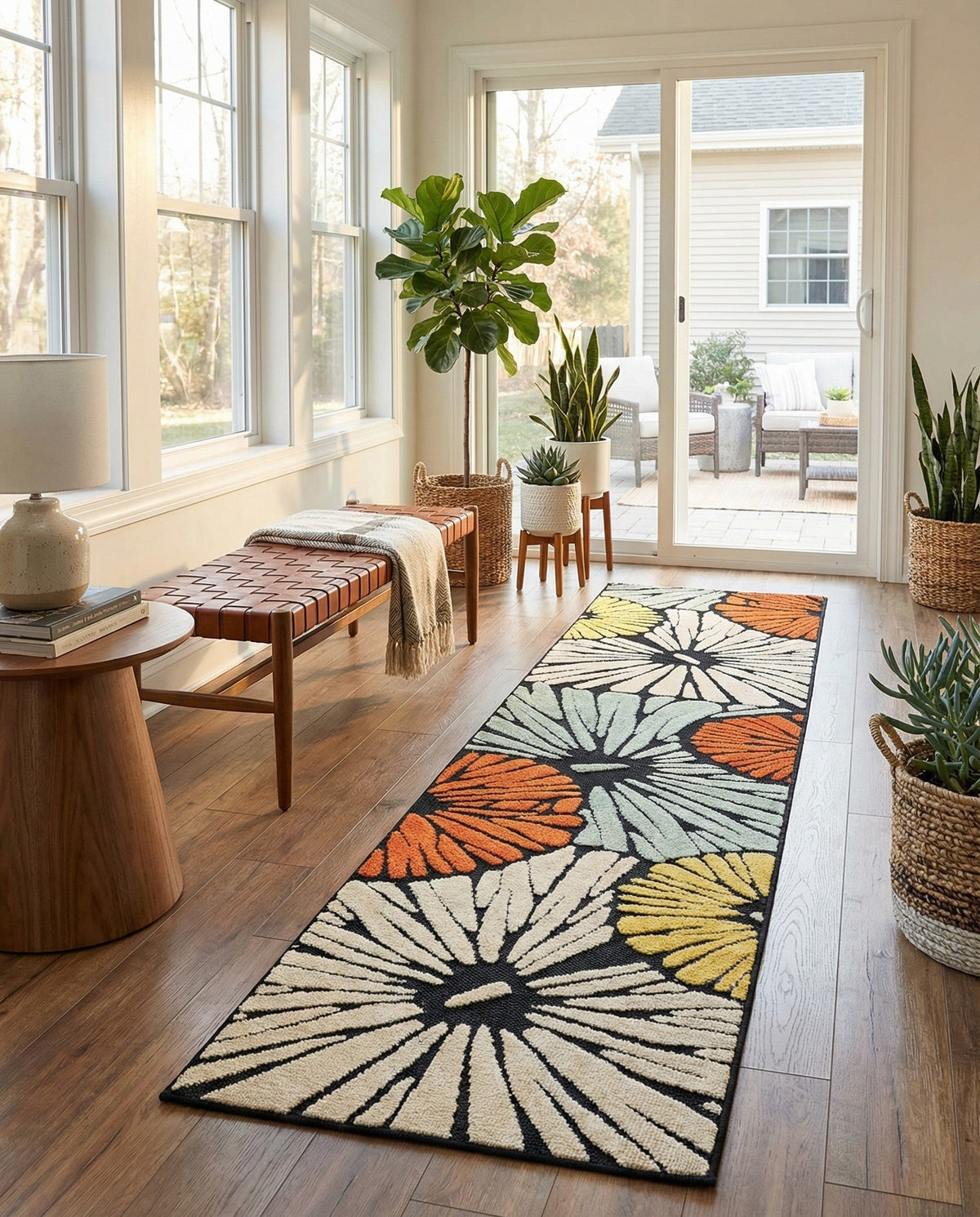 Outdoor Marrakesh Collection Area Rug -  Tetouan Runner Multi  lifestyle 83