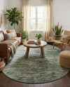 Sahara Essence Collection Area Rug - Oasis (Green) Oval Green  lifestyle 33
